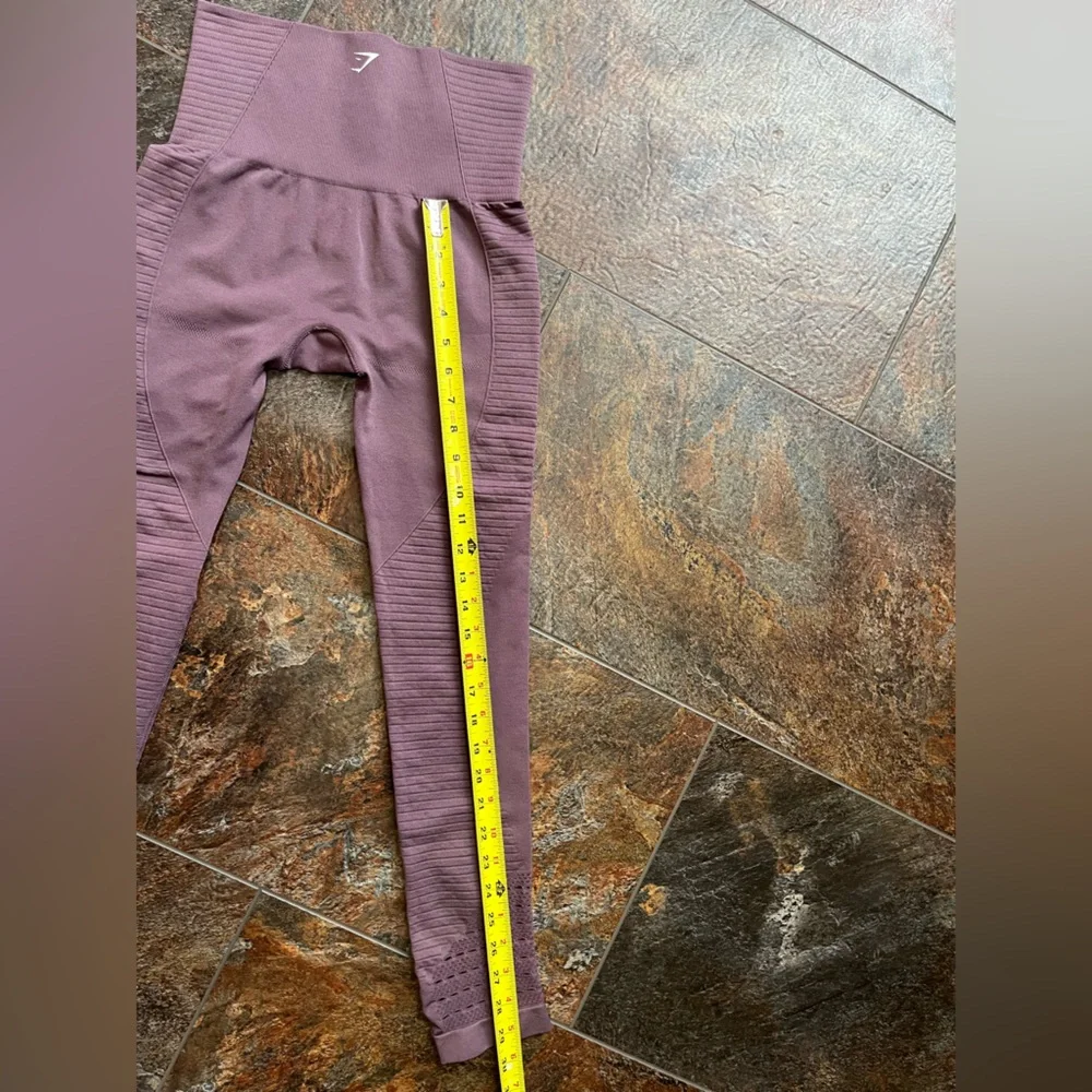 Women’s Gymshark purple seamless energy hi rise ribbed leggings. Size XS/Small - Picture 14 of 14
